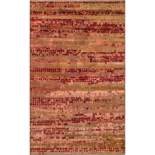 Indyjski, orientalny jedwabno-wełniany dywan