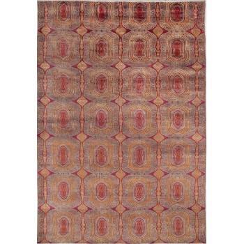 Indyjski, orientalny jedwabno-wełniany dywan