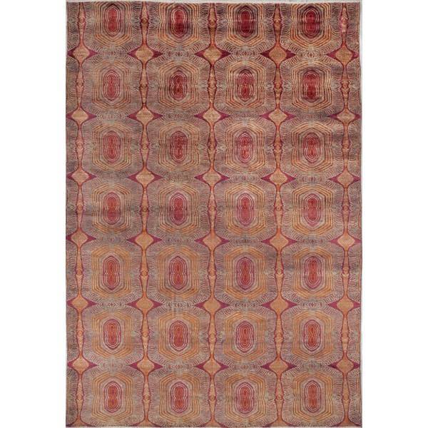 Orientalny ręcznie utkany jedwabno-wełniany dywan