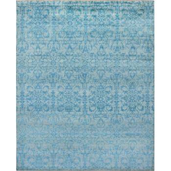 Indyjski, ręcznie tkany jedwabny dywan