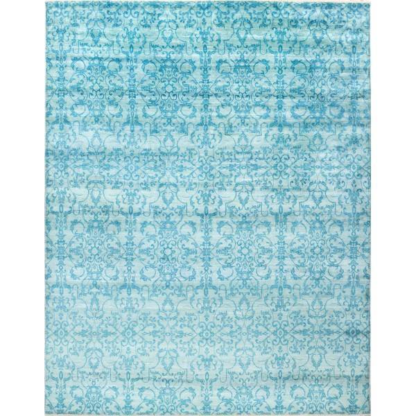Indyjski, orientalny ręcznie tkany dywan z wełny i jedwabiu