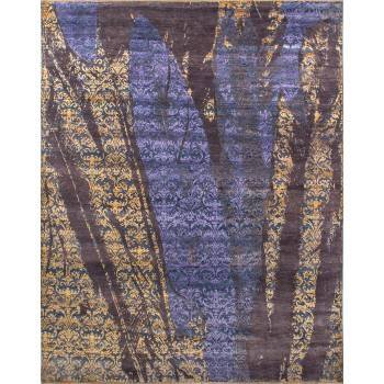 Indyjski, orientalny ręcznie tkany dywan z wełny i jedwabiu