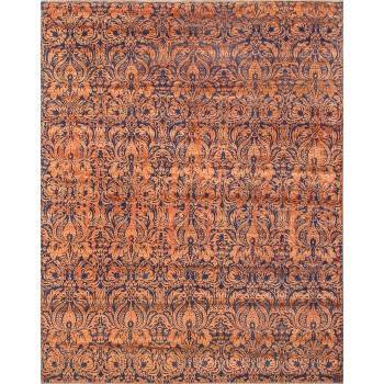 Indyjski, orientalny ręcznie tkany dywan z jedwabiu i wełny