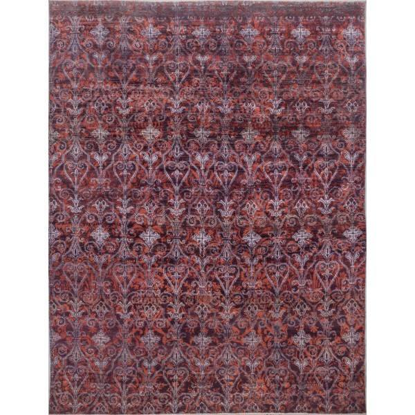 Jedwabno-wełniany indyjski dywan