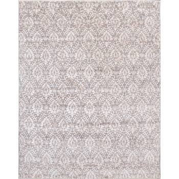 Jedwabno-wełniany,  ręcznie tkany indyjski dywan