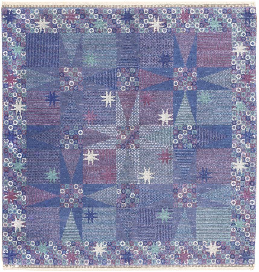 szwedzki kwadratowy dywan we wzory