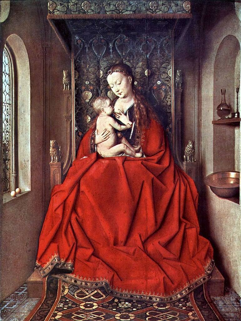 obraz Maryi z dzieciątkiem, autor Jan van Eyck
